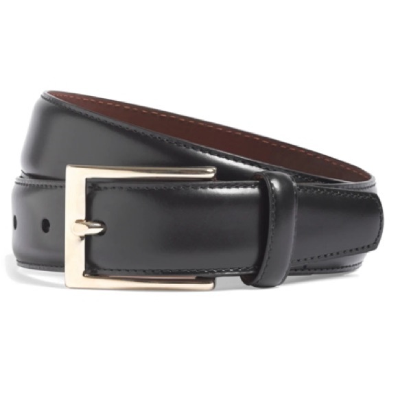🇮🇹 Broock’s Brother Gold Buckle Leather Dress Belt